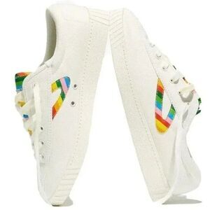 Tretorn Shoes Womens 8.5 Pride Nylite Plus Rainbow Casual Sneakers White Canvas
